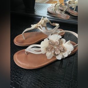 Not Rated Golden Flower Sandals